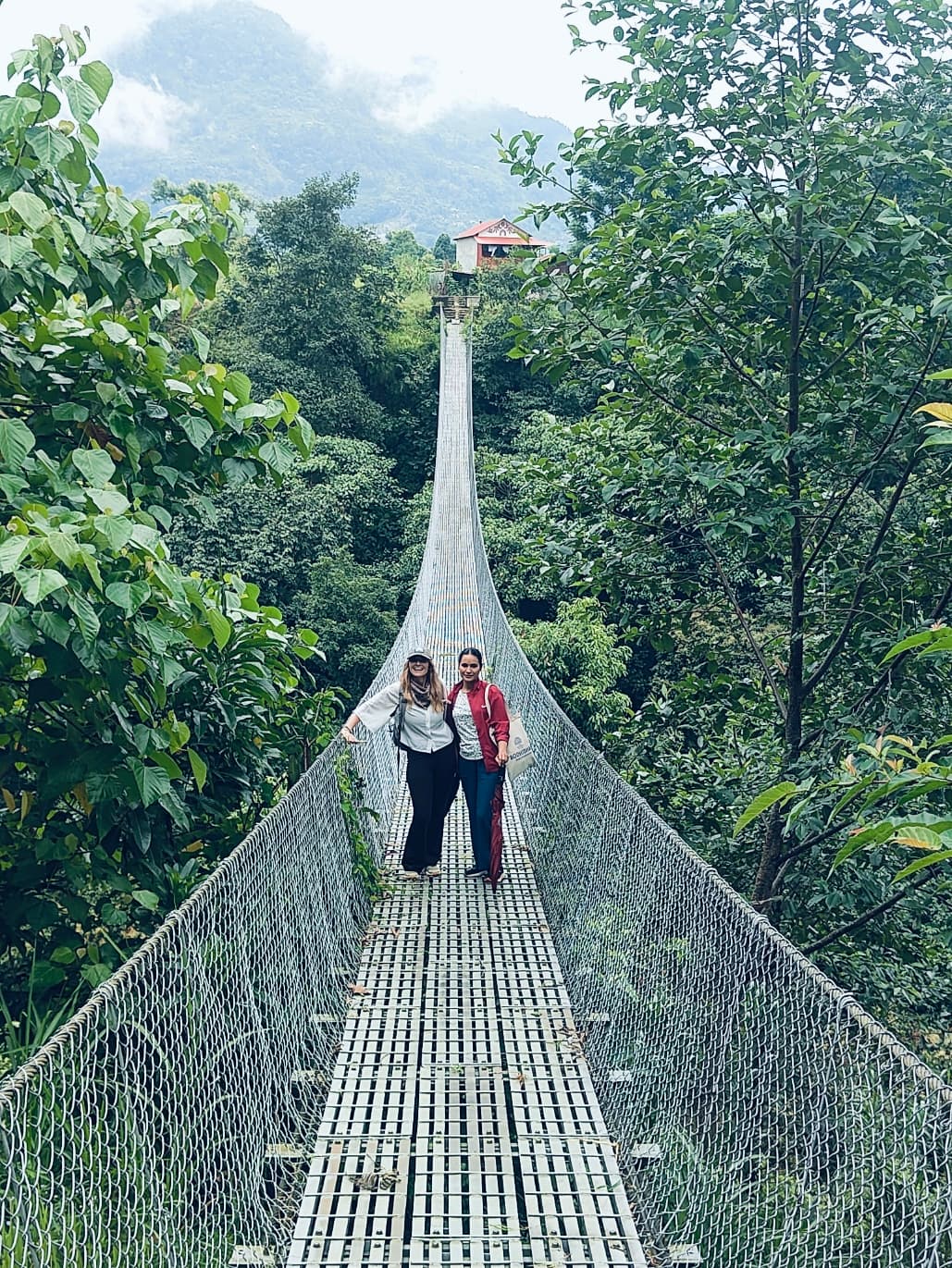 Himalayan mountain backdrop for yoga practice